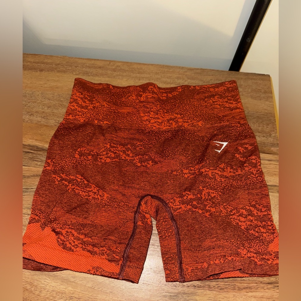 Gymshark Burnt Orange Seamless Shorts Adapt